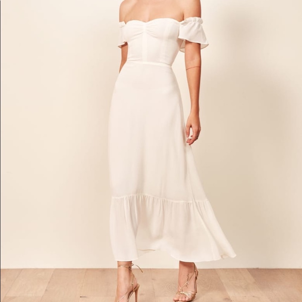NWT Reformation Butterfly Dress Ivory Sz 6 💍